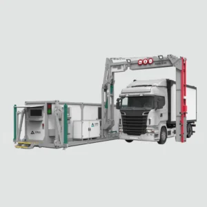 ایکس ری کانتینری نیمه متحرک XCargo2000 به همراه کانتینر